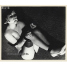 Semi Nude Maid Tied On Floor / Bondage - BDSM (2nd Gen. Photo B/W ~1960s)