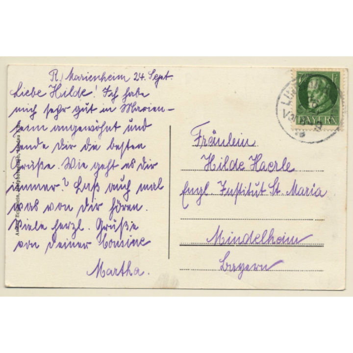 Germany: Gruss Aus Marienheim / Lindau (Vintage PC 1910s)