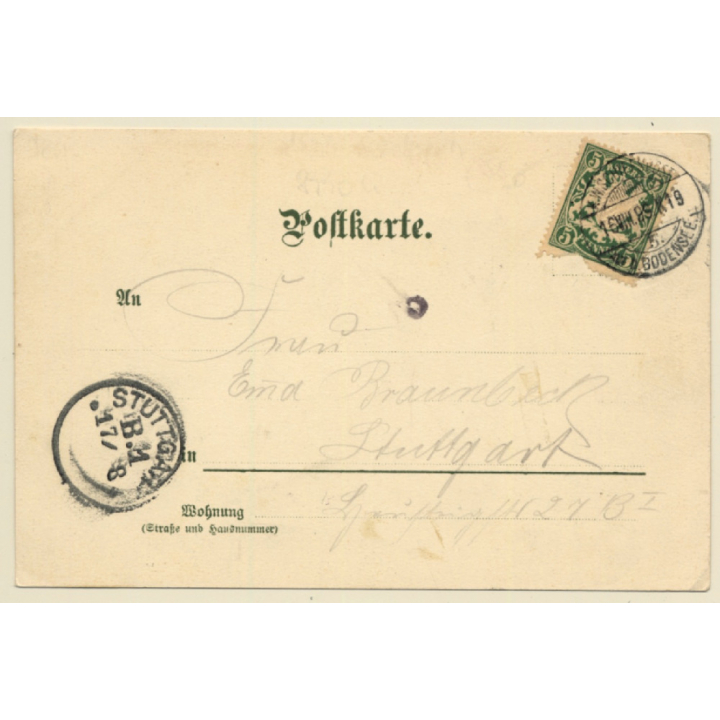 Bad Schachen / Germany: Waterfront (Vintage PC Litho 1899)