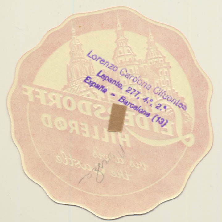 Hillerod / Denmark: Hotel Leidersdorff (Vintage Luggage Label)