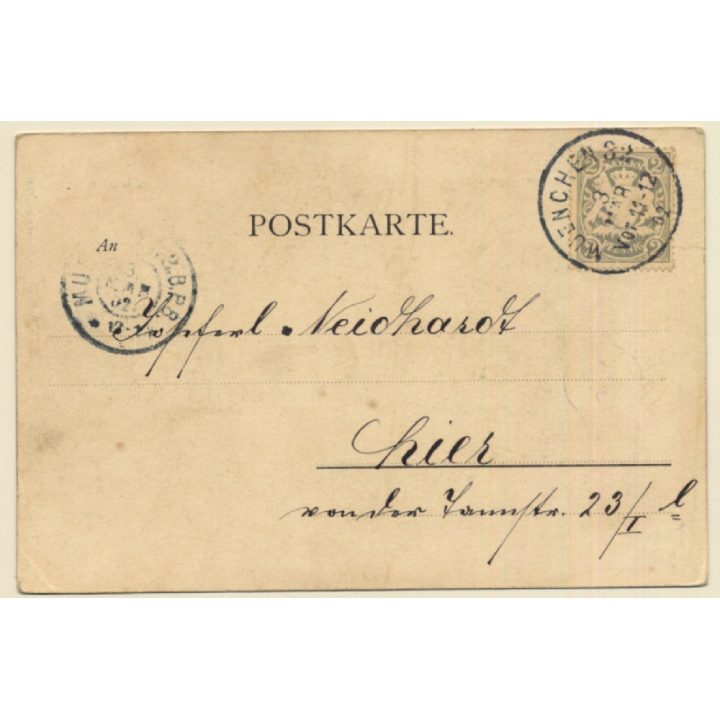 H.Toregger: 2 Girls With Snowman / Der Verliebte Schneemann (Vintage PC 1902)