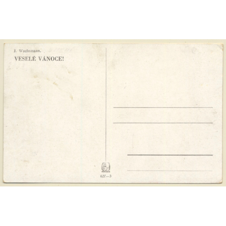 J.Wachsmann: Kids Throw Snowballs At Snowman (Vintage PC)