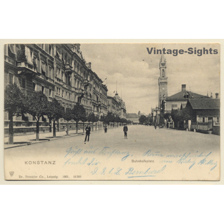 Konstanz / Germany: Bahnhofsplatz (Vintage PC Trenkler & Co 1904)