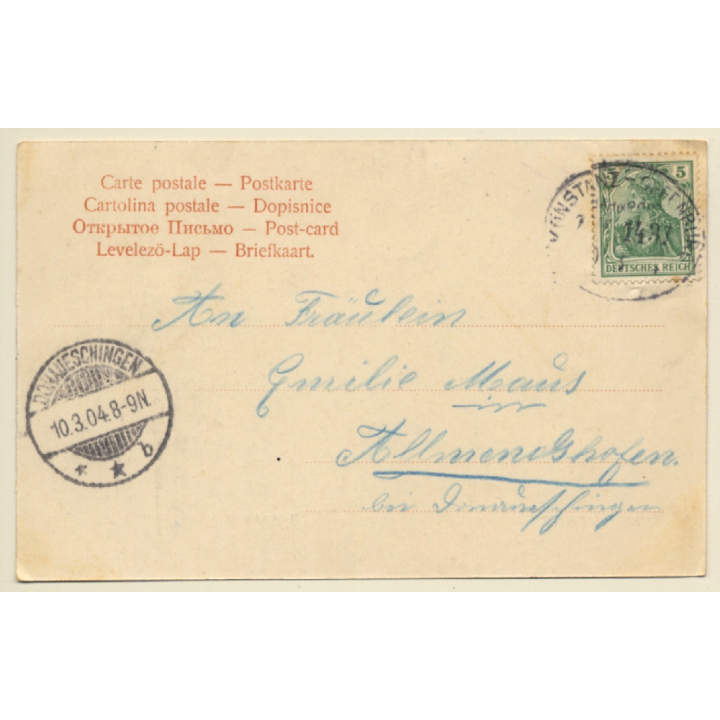 Konstanz / Germany: Bahnhofsplatz (Vintage PC Trenkler & Co 1904)