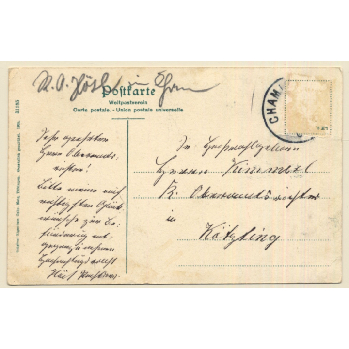 Cham - Bavaria / Germany: Marktplatz (Vintage PC ~1900s)