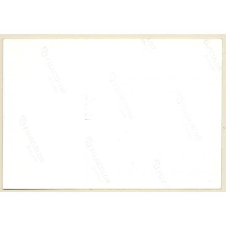 Rear View: Darkhaired Nude Kneeling / Black Nylons - Butt (Vintage Photo ~1990s)