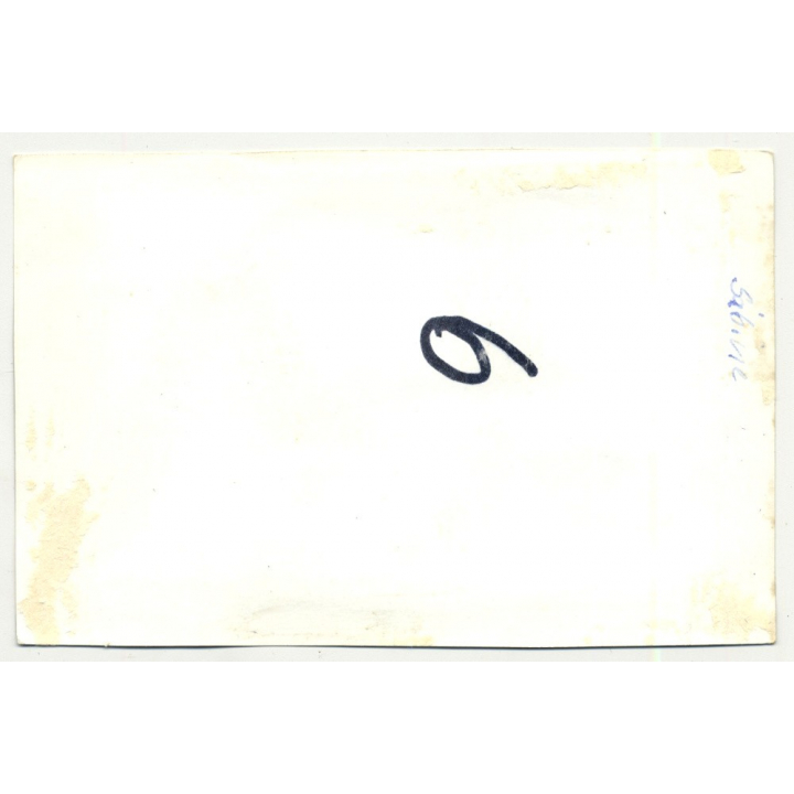 Blonde Nude Curlyhead On 70s Couch (Vintage Photo B/W DDR ~1970s/1980s)