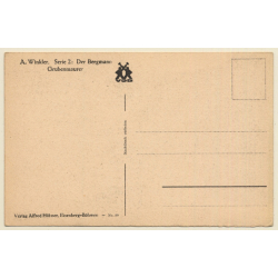 A.Winkler: Der Bergmann - Grubenmaurer / Miners - Mining (Vintage PC)
