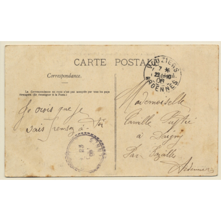 Vouziers / Ardennes: Quartier Savary - Infirmerie Vétérinaire - Cavalerie (Vintage PC 1906)