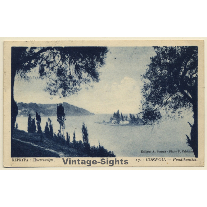 Corfu / Greece: Pondikonissi - Corfou (Vintage PC 1929)