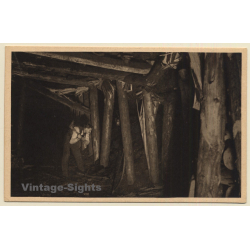 A.Winkler: Der Bergmann - Bruchholz In Druckhafter Strecke (Vintage PC ~1920s)