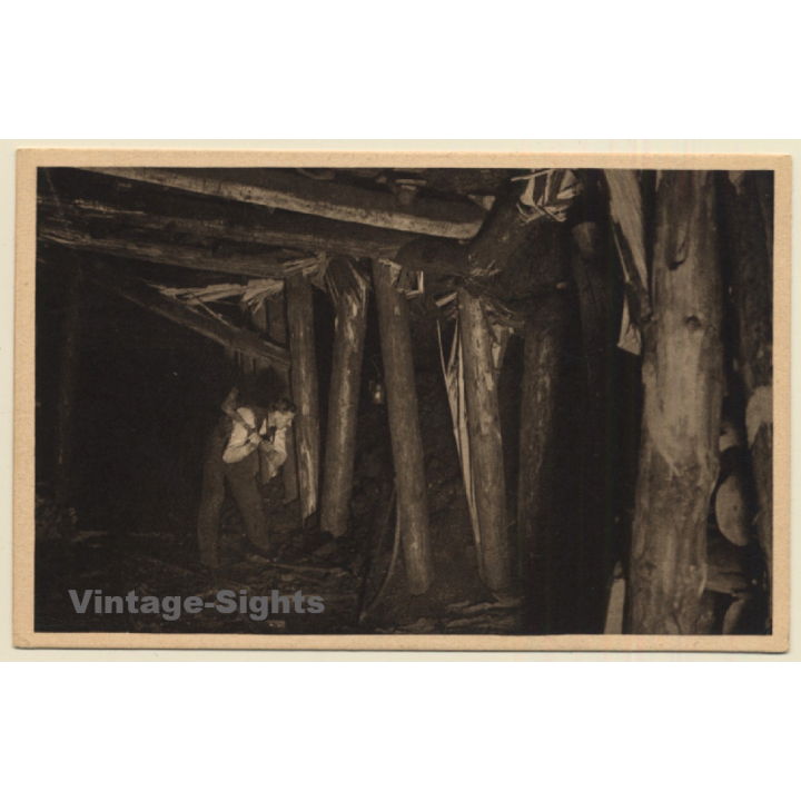 A.Winkler: Der Bergmann - Bruchholz In Druckhafter Strecke (Vintage PC ~1920s)