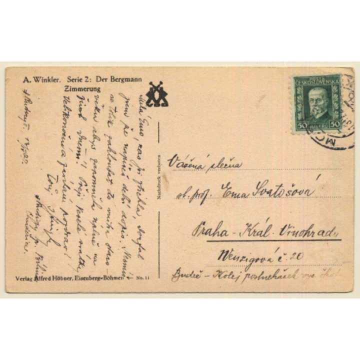 A.Winkler: Der Bergmann - Zimmerung (Vintage PC 1927)