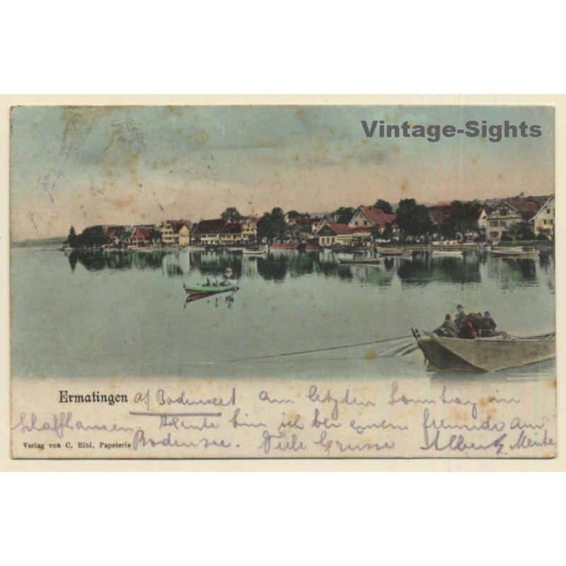 Ermatingen / Switzerland: View From Lake Of Constance (Vintage PC 1906)