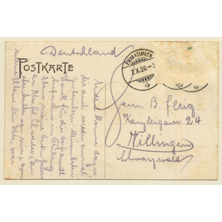 Ermatingen / Switzerland: View From Lake Of Constance (Vintage PC 1906)