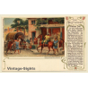 Das Postwesen: Römische Post (Vintage PC Litho 1900)