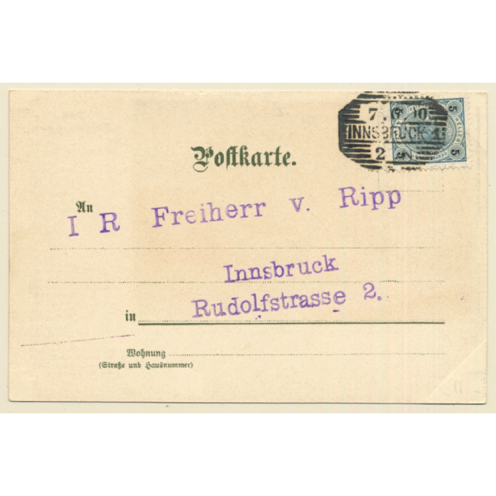Das Postwesen: Römische Post (Vintage PC Litho 1900)