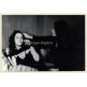 Darkhaired Mistress Caresses Maid In Pillory / BDSM (2nd Gen.Photo ~1960s)