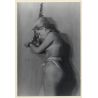 Blonde Nude Maid In Chain Bondage / Chastity - BDSM (2nd Gen.Photo ~1960s)