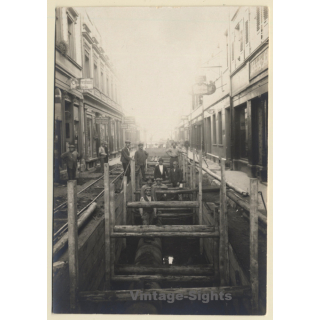 Neustadt (Haardt): Friedrichstrasse - Baustelle Wayss + Freitag (Vintage Photo 1927)