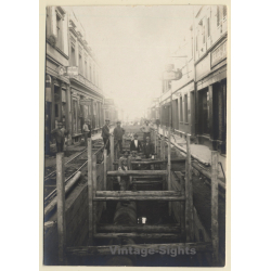 Neustadt (Haardt): Friedrichstrasse - Baustelle Wayss + Freitag (Vintage Photo 1927)