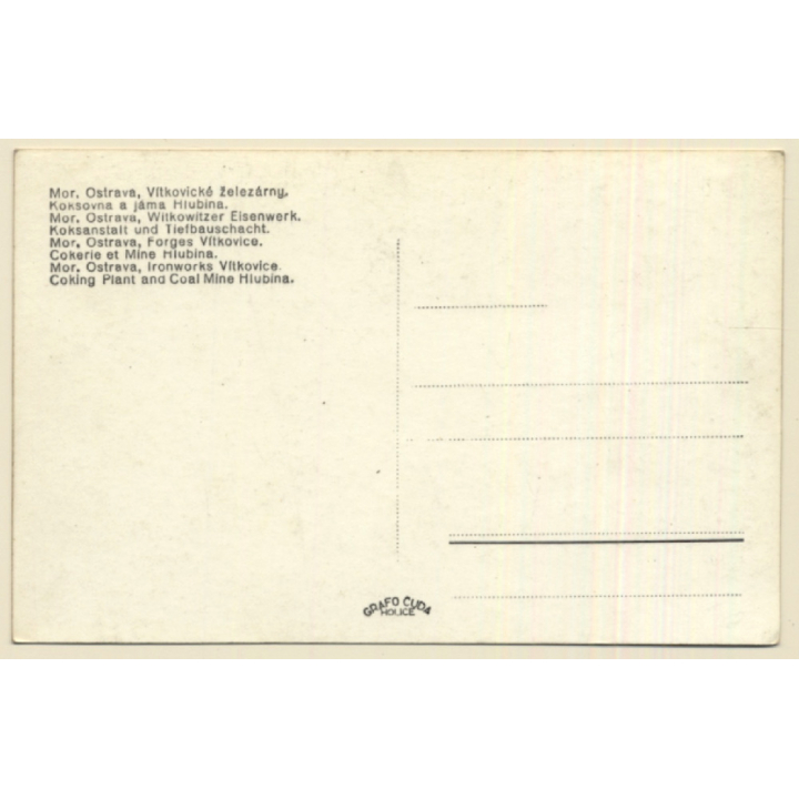 Vitkovice - Witkowitz / Silesia - Czechia: Coking Plant + Coal Mine (Vintage RPPC)