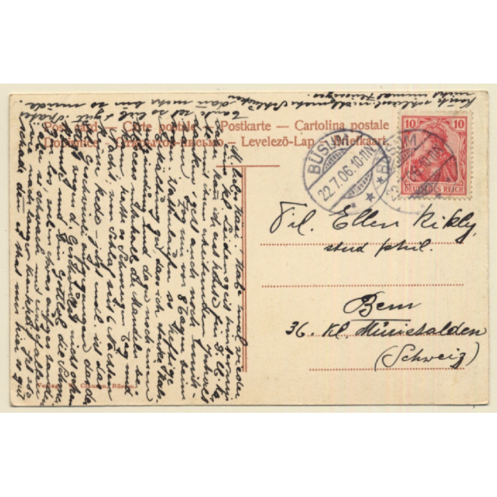 Germany: Nordseebad Büsum - Wattenläufer Mit Musik (Vintage PC 1906)