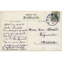 Jahrhundertfeier 4. Württ. Infanterie Regiment 122 (Vintage PC Litho 1906)