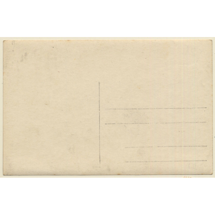 WW1: Soldier Inspecting Bombed Bridge (Vintage RPPC 1916)