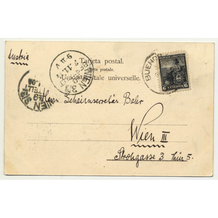 Buenos Aires / Argentina: Boulevard Callao (Vintage Postcard: 1904)