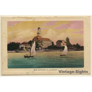 Bad Schachen / Germany: View From Lake (Vintage Hand Colored PC ~1910s)