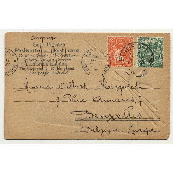 Montevideo / Uruguay: Plaza Independencia (Vintage Postcard: 1906)