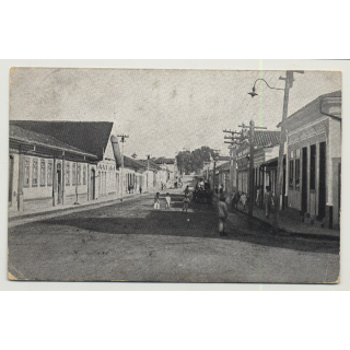 Barbacena / Brazil: Rua 15 De Noviembro (Vintage Postcard: 1918)