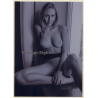 Erotic Study: Slim Blonde Nude On Dresser / Eyes (Digital Photo Print 2000s)