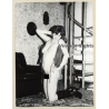 Erotic Study: Darkhaired Semi Nude In Lingerie*2 / Boobs (Vintage Photo GDR ~1980s)