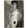Erotic Study: Natural Busty Shorthaired Nude Standing*1 (Vintage Photo GDR ~1980s)