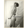 Erotic Study: Pretty Slim Semi Nude Looks Over Shoulder (Vintage Photo GDR ~1980s)