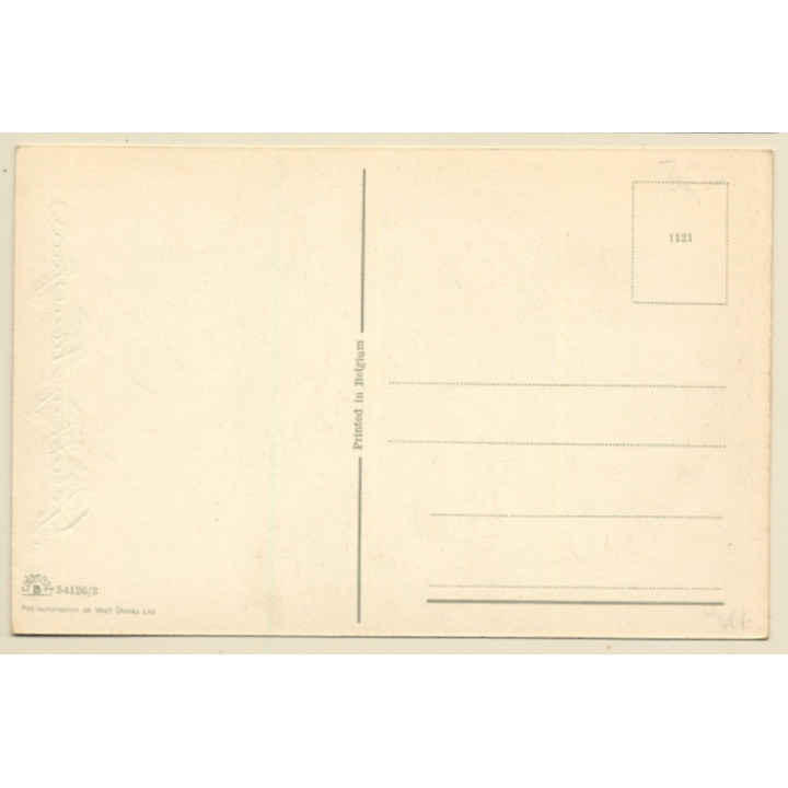 Walt Disney: Happy New Year Mickey Mouse / Gelukkig Nieuwjaar (Vintage PC Belgium 1950s/1960s)