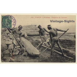 Tonkin - Haiphong / Vietnam: Chargeurs De Jonques (Vintage PC 1906)