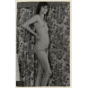 Erotic Study: Striking Tall Nude Standing / Small Boobs (Vintage Photo GDR ~1980s)