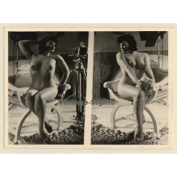 Nude Fifties Pin-Up's *2 (Vintage Dual Photo ~1950s)