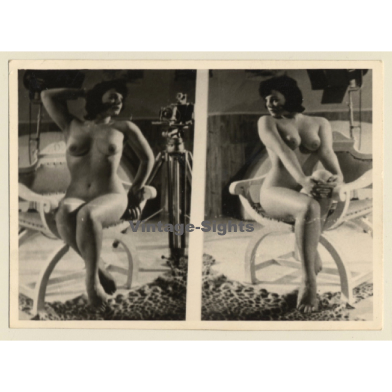 Nude Fifties Pin-Up's *2 (Vintage Dual Photo ~1950s)