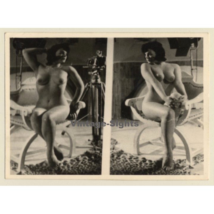 Nude Fifties Pin-Up's *2 (Vintage Dual Photo ~1950s)