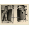 Nude Fifties Pin-Up's *5 (Vintage Dual Photo ~1950s)