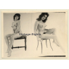Nude Fifties Pin-Up's *10 (Vintage Dual Photo ~1950s)