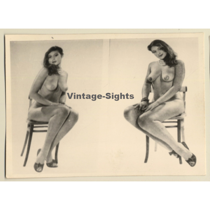 Nude Fifties Pin-Up's *13 (Vintage Dual Photo ~1950s)