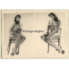 Nude Fifties Pin-Up's *13 (Vintage Dual Photo ~1950s)
