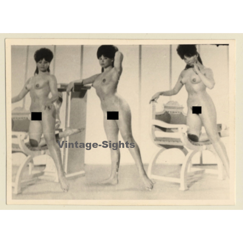 3 Nude Fifties Pin-Up's *1 (Vintage Photo ~1950s)