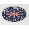 Hotel Bristol - Valencia / Spain (Vintage Luggage Label)