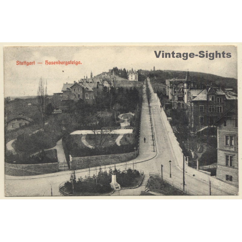 Stuttgart / Germany: Hasenbergsteige (Vintage PC 1906)